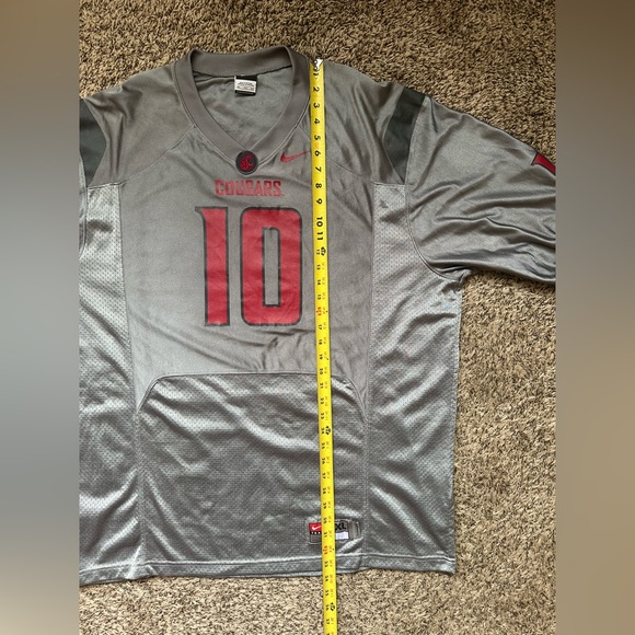 Washington State Cougars Nike Team Football Jersey XXL Y2K Silver Gray #10 - Picture 10 of 13
